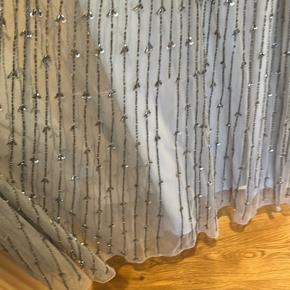 Pisarro Nights Gray Beaded Gown - Picture 7 of 13